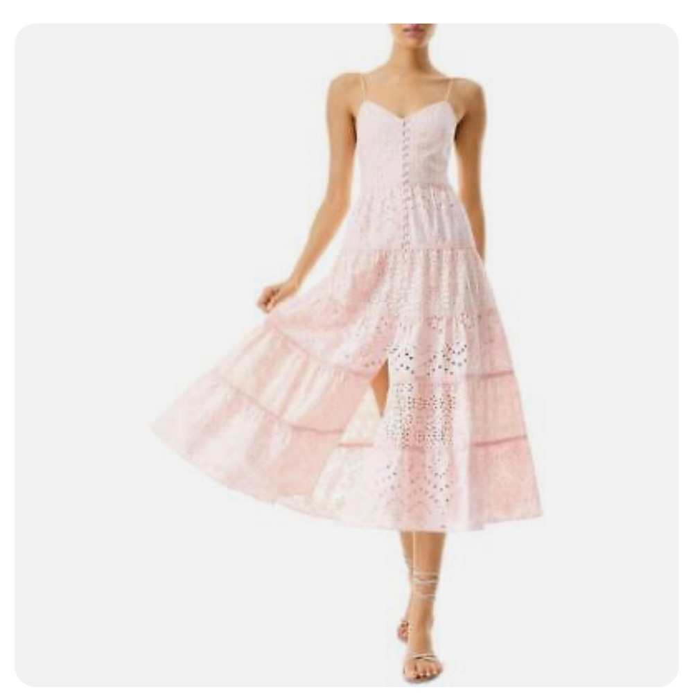 Alice and Olivia Shanti Eyelet Tiered Dress
